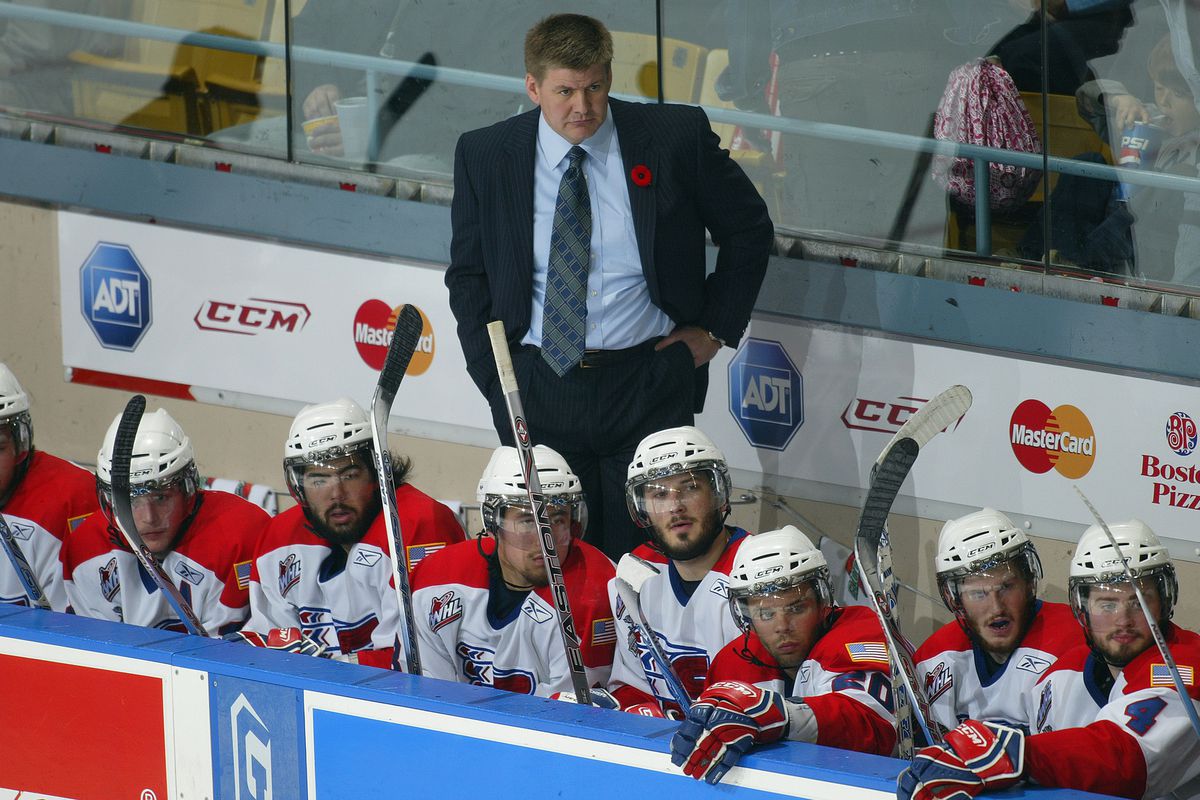 Bill Peters behind the bench for Spokane