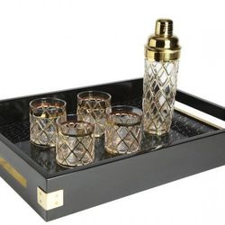 Altuzarra Old Fashioned Glasses ($49.99), Shaker ($49.99) and Tray ($79.99)