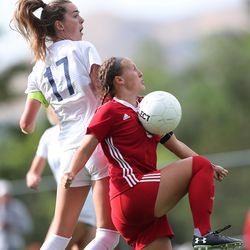 East and Skyline girls play to a 3-3 draw in overtim at East in Salt Lake City on Tuesday, Sept. 10, 2019.