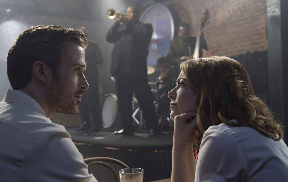 Ryan Gosling and Emma Stone in La La Land