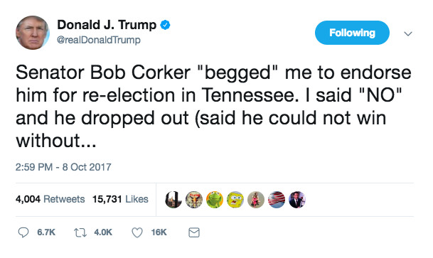 Trump Corker rant part I