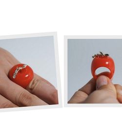  From Pine Street's Omoi Zakka Shop, the <a href="https://omoionline.com/shop/candy-apple-ring-by-shinzi-katoh/">Shinzi Katoh Candy Apple Ring</a> ($78).