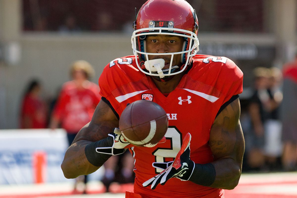 Utah wide receiver Kenneth Scott had the highlight of practice with a long pass from quarterback Travis Wilson.