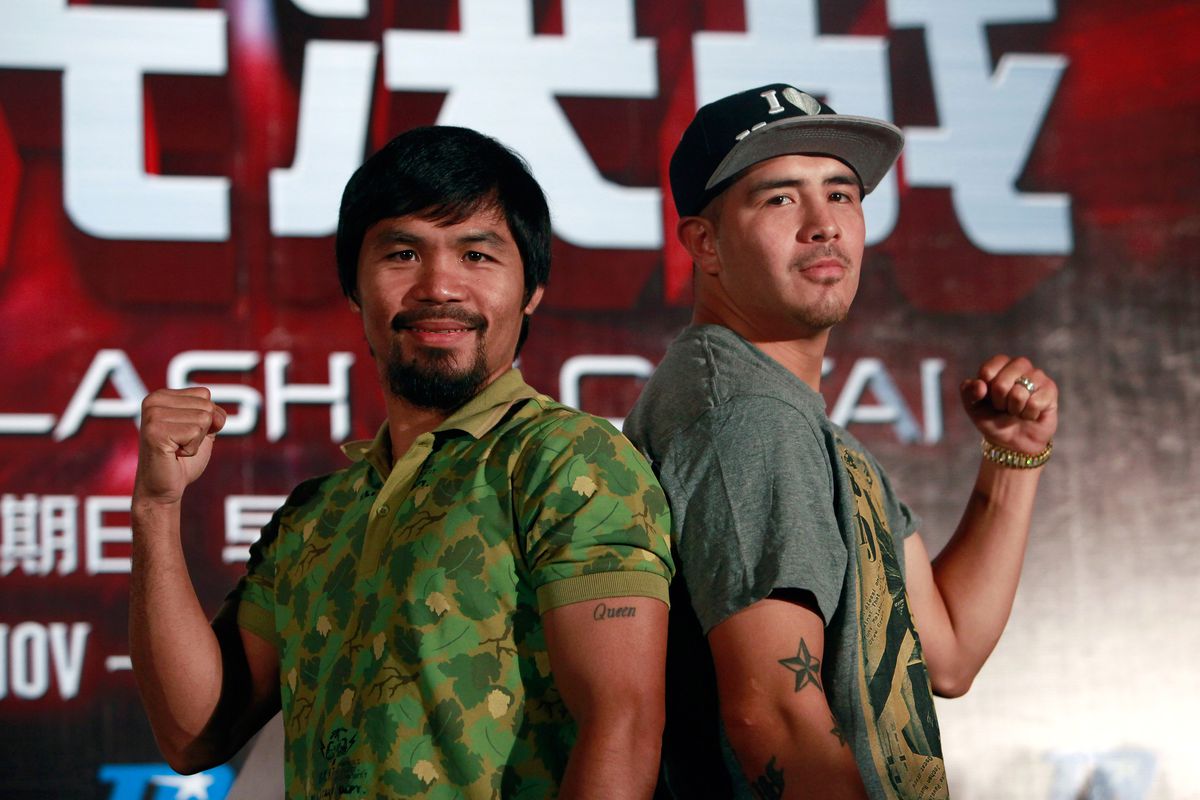 Manny Pacquiao hopes to hand Brandon Rios his second straight loss Saturday night.