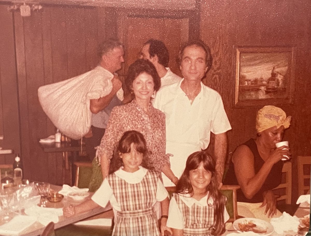 A photo of Vincent and Mary Mandola and their two daughters, Vinceanne and Dana.