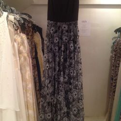 Sheath with embroidered lace skirt, $250