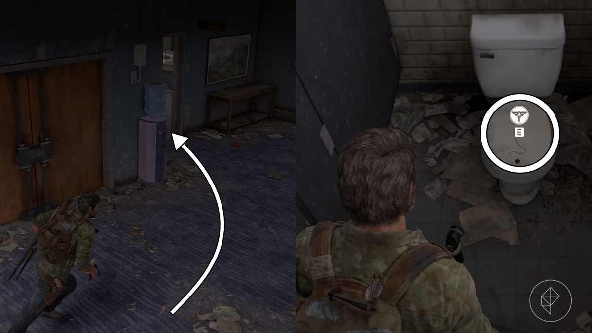 Lucas Rios Firefly Pendant location in the Escape the City section of the Pittsburgh chapter in The Last of Us Part 1