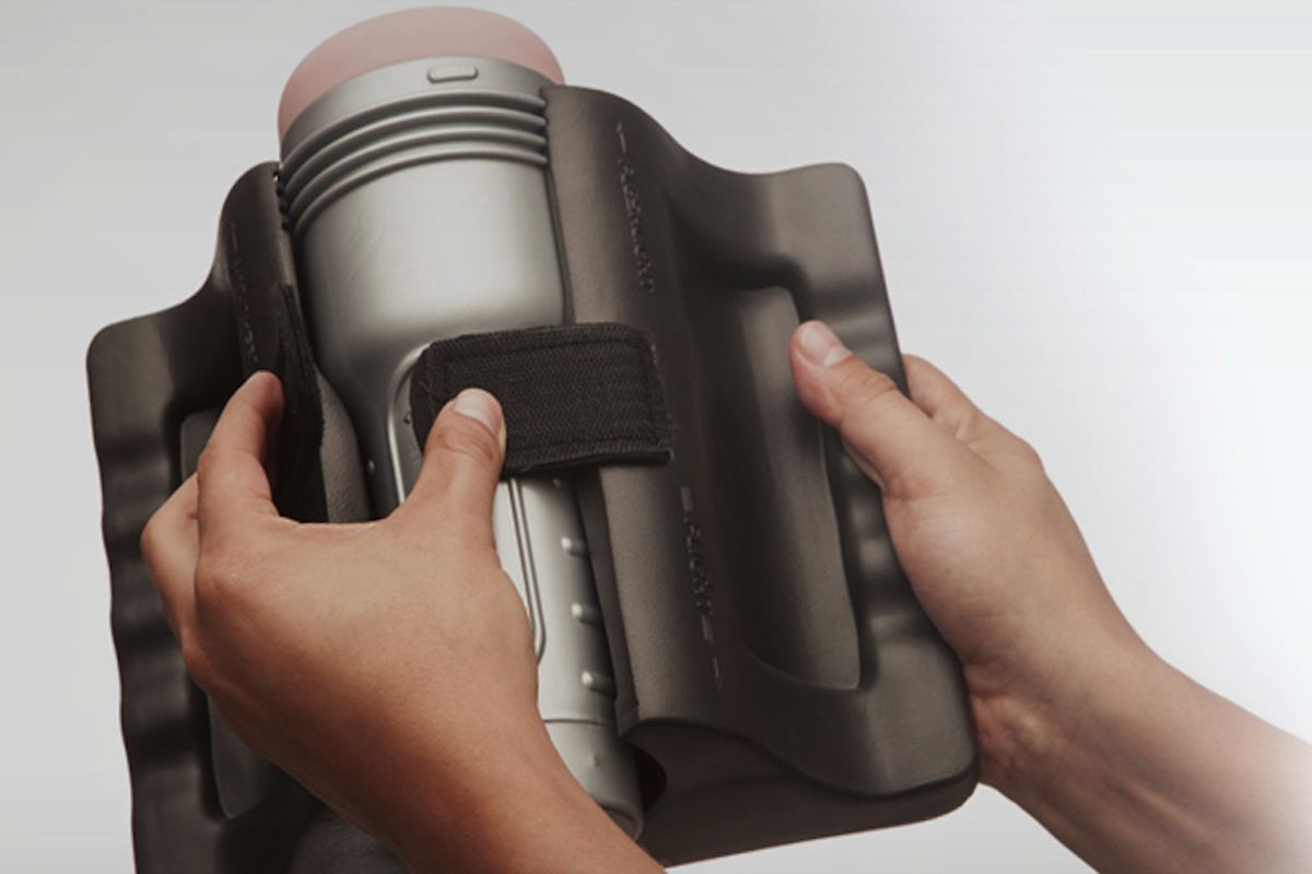 Fleshlight Launchpad, an iPad case that doubles as a holster for a male sex toy