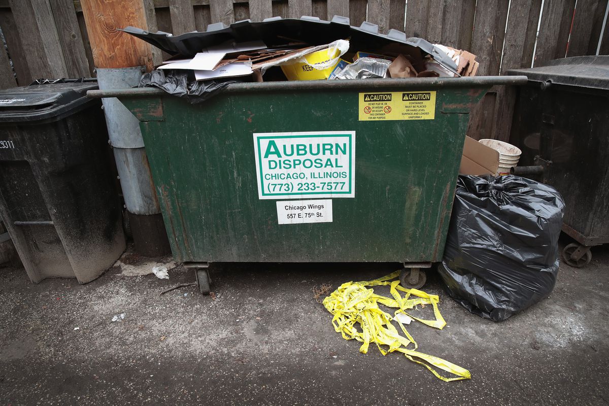 Dumpster full of trash - metaphor