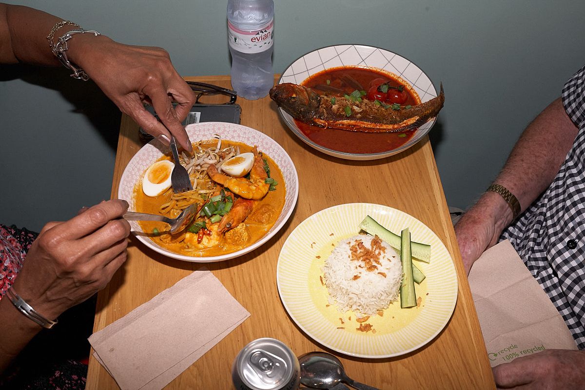 A selection of dishes at Normah’s Cafe in Queensway Market, Bayswater —&nbsp;one of London’s best-value restaurants is struggling to recover after the coronavirus pandemic forced its closure in March 2020. It reopened in August 2020.