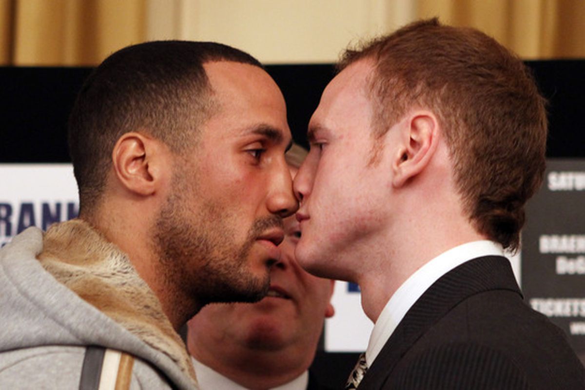 There's no love lost in today's grudge match between James DeGale and George Groves. (Photo by Ian Walton/Getty Images)