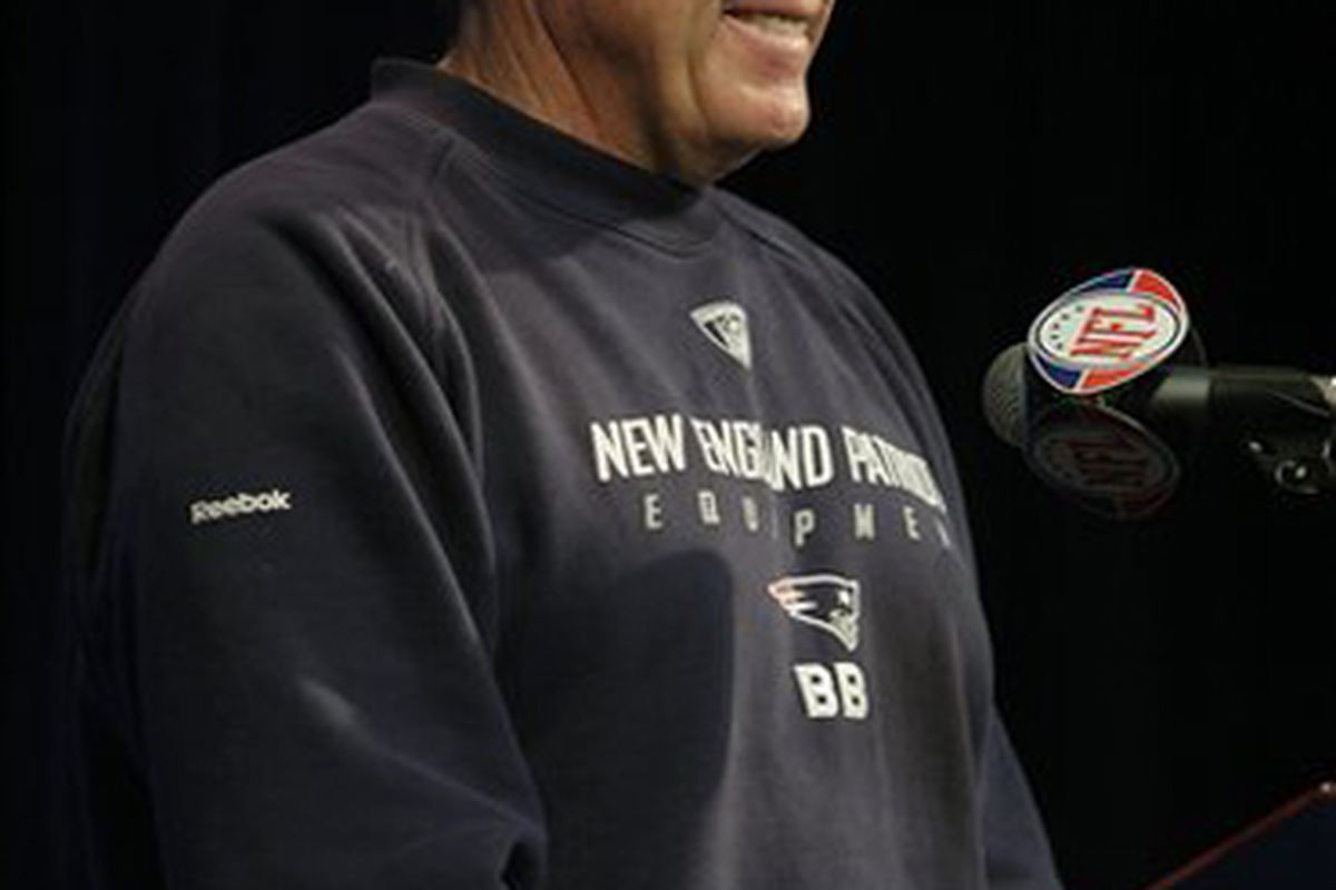 Bill Belichick answers questions for the media before the weekend break.