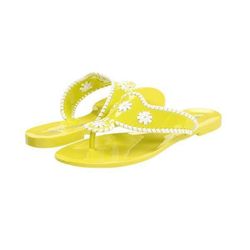 <b>Jack Rogers</b> Bahamas Navajo Jelly in Citron/White, $44.39 at <a href="http://www.6pm.com/jack-rogers-bahamas-navajo-jelly-citron-white">6pm.com</a>