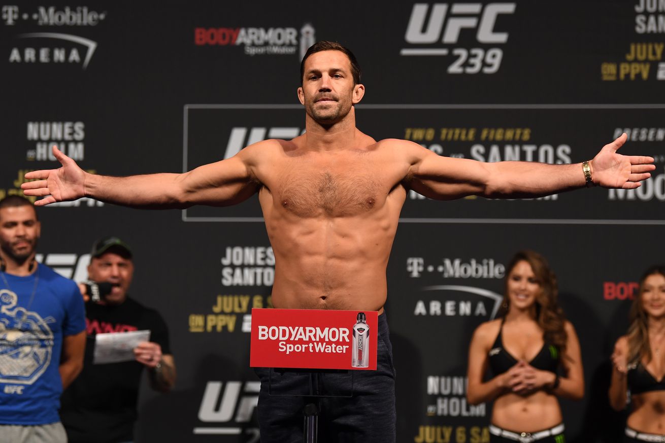 Luke Rockhold at weigh-ins for UFC 239. 