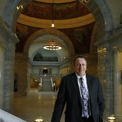 Attorney General Mark Shurtleff poses for a photo at the Capitol in Salt Lake City on Tuesday, Dec. 18, 2012.