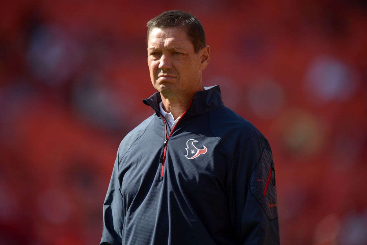 Rick Dennison has lots of time to watch the game, what with Gary Kubiak doing Dennison's job and all.