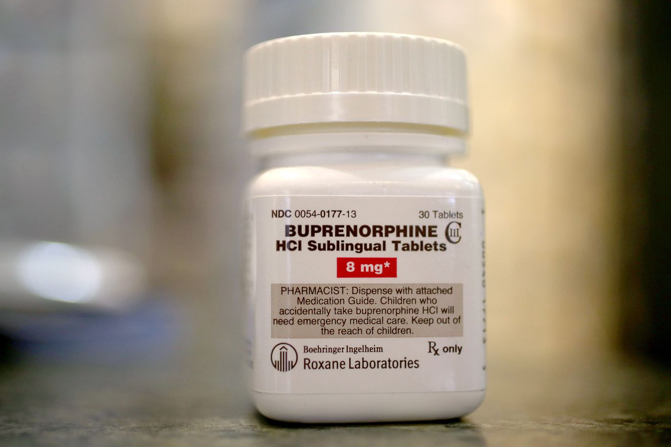 Bottle of prescription drug buprenorphine