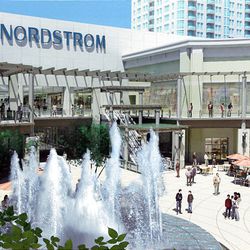 Artists' renderings show residential, food court and shopping areas of City Creek Center, to be completed in March 2012.