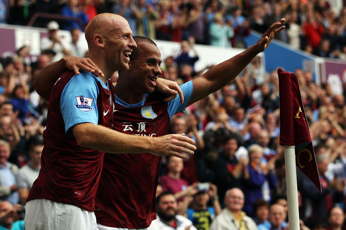 Have you ever noticed that James Collins is in every single goal celebration picture? (Photo by Dean Mouhtaropoulos/Getty Images)