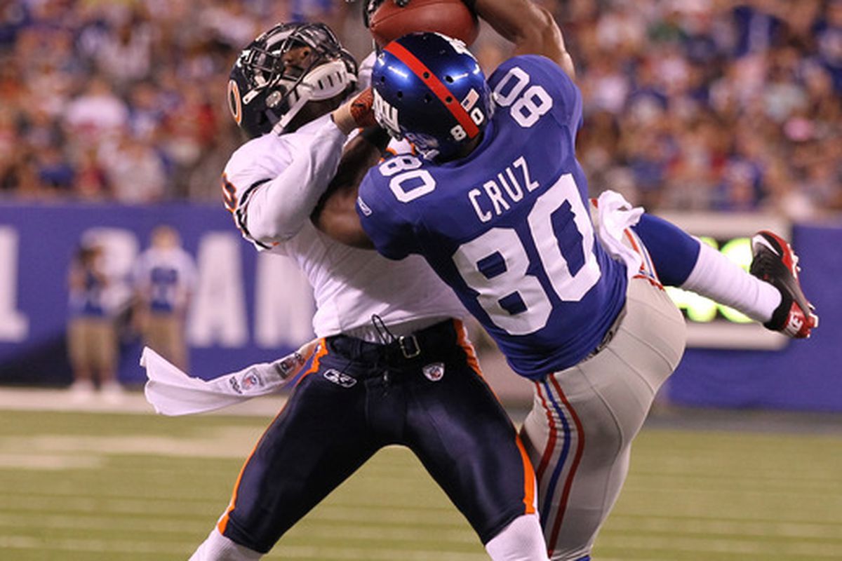 One of the many circus catches this year by Victor Cruz.