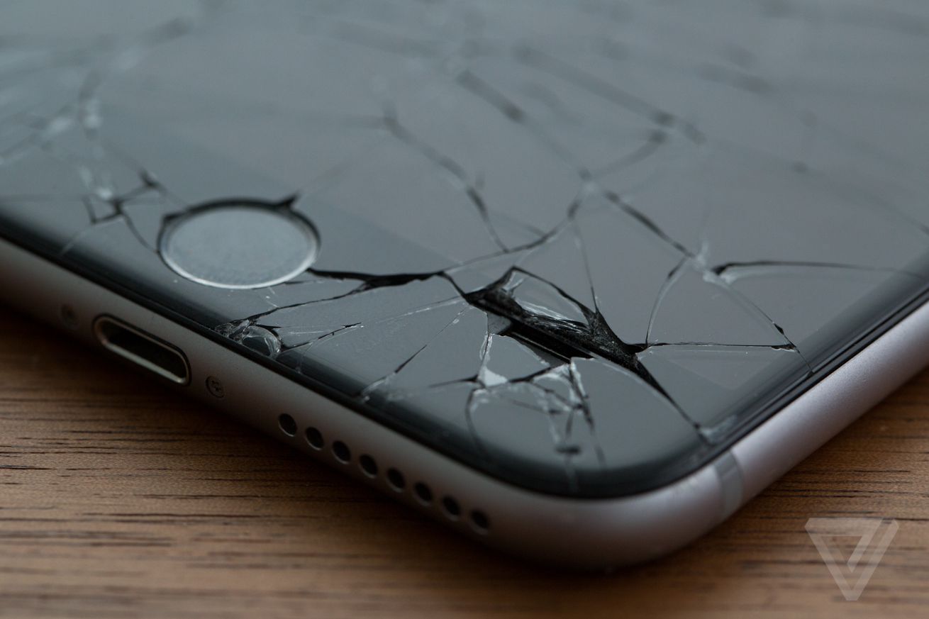 Broken cracked iphone stock