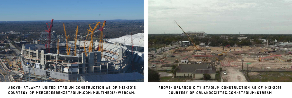 Atlanta and Orlando Stadiums
