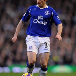 Leighton Baines of Everton in action during Barclays Premier League match between Everton and Sunderland at Goodison Park on December 28, 2008 in Liverpool, England.