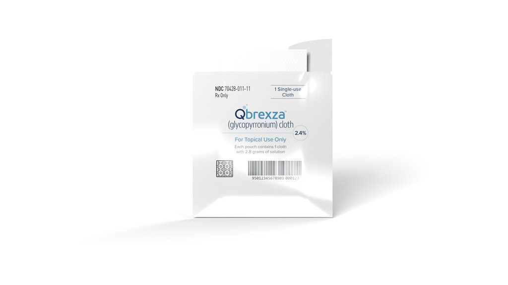 The U.S. Food and Drug Administration approved Qbrexza, the first drug developed to reduce excessive sweating. | Dermira Inc. via AP