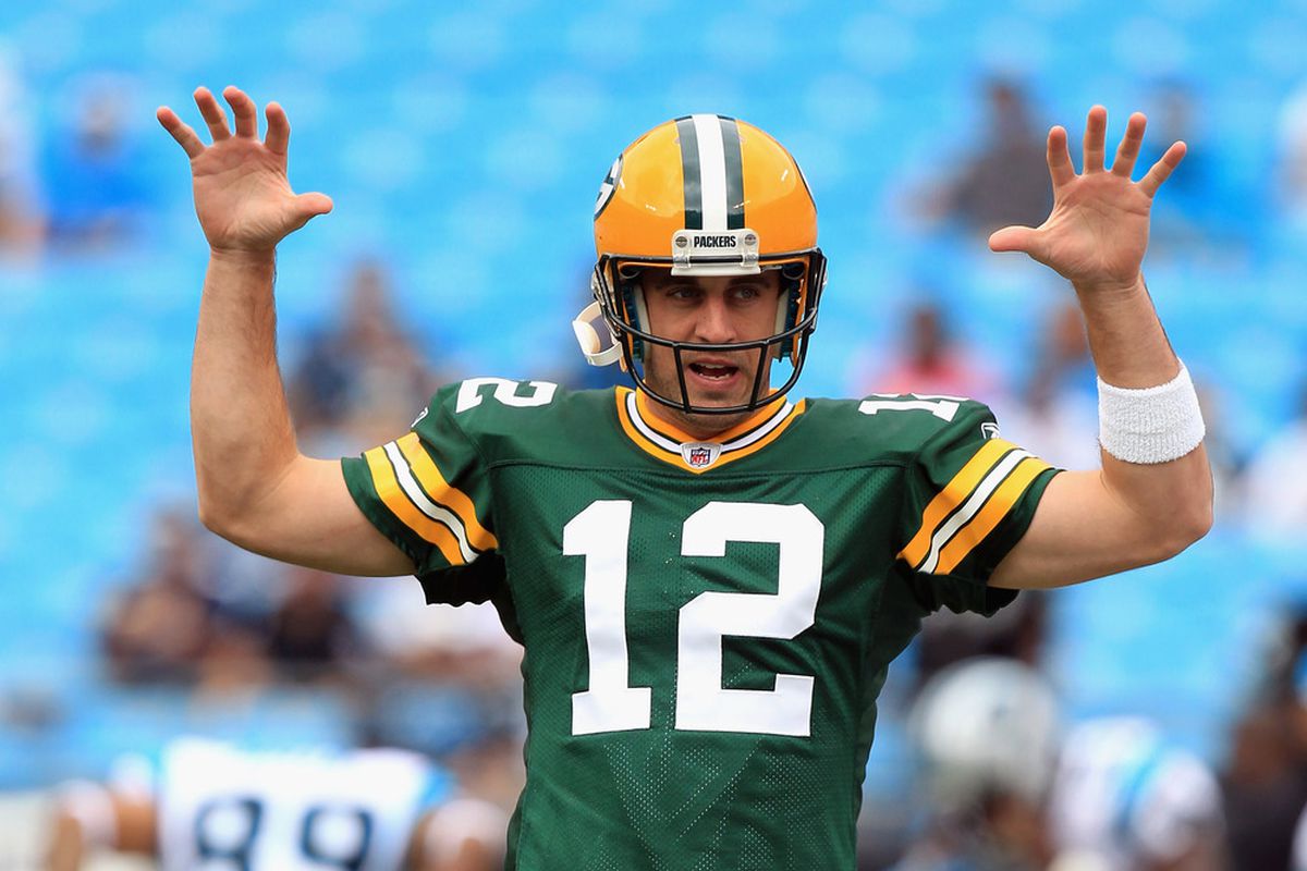 Aaron Rodgers, presumably mimicking the Milwaukee Brewers' "Beast Mode"