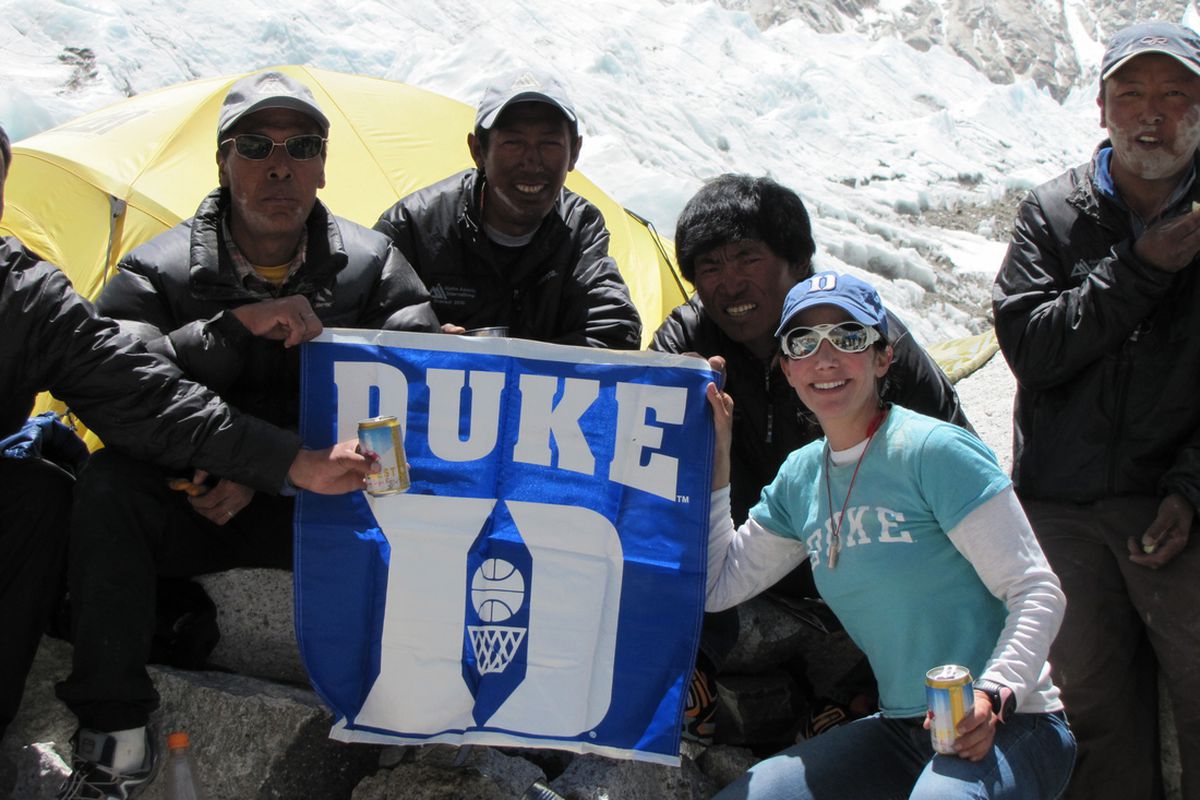 Alison Levine takes Duke everywhere she goes, even Mt. Everest