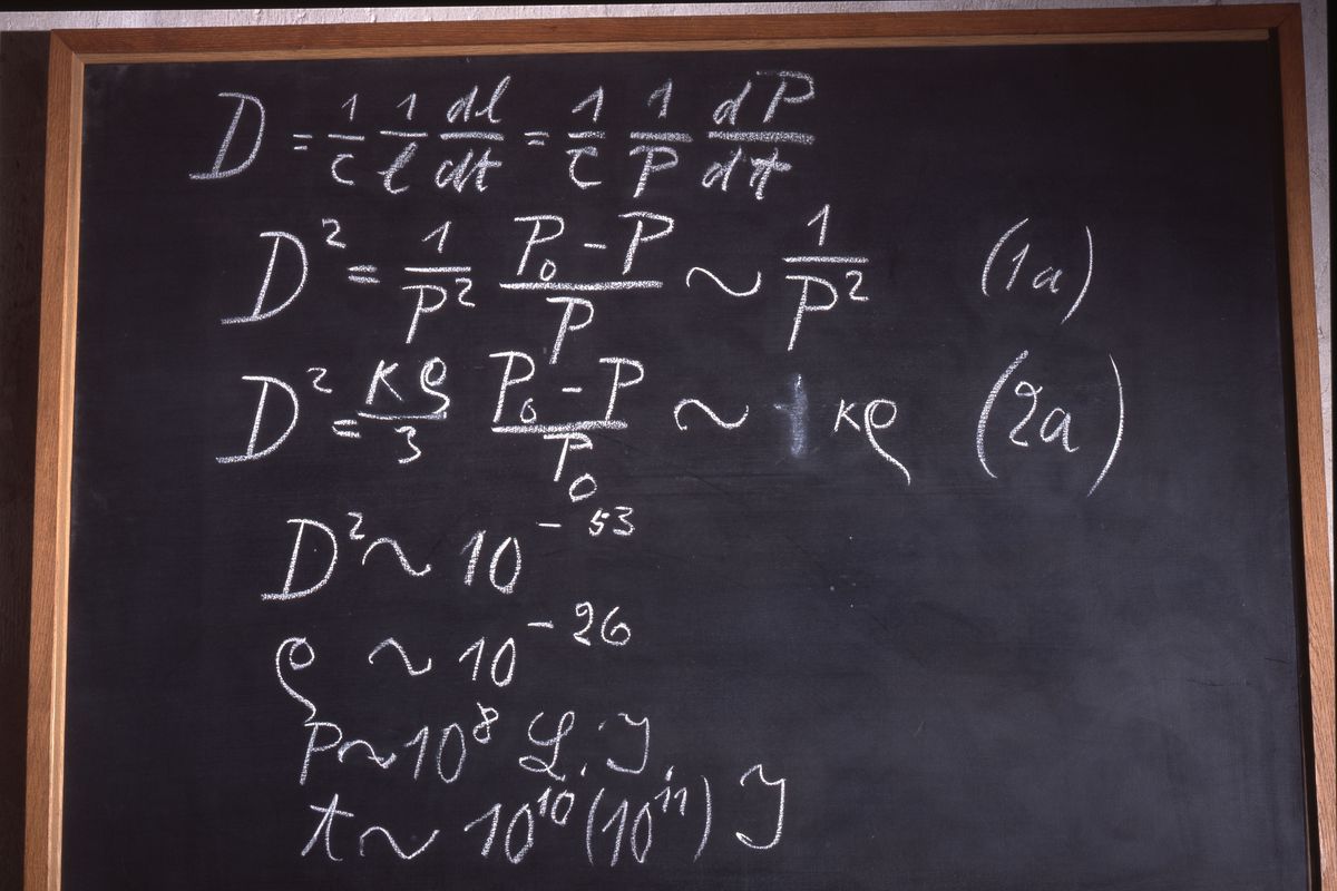 Einstein’s blackboard used at the second of three Rhodes Memorial Lectures