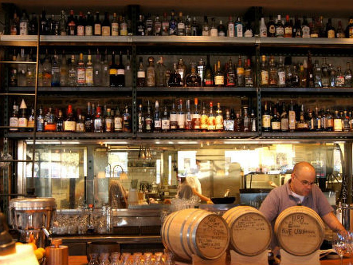 There's plenty of booze (and good food) to be had at Whiskey Cake. 