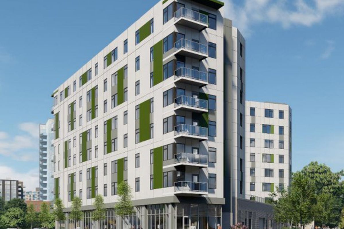 An eight-story residential building planned for 1140 W. Erie St.