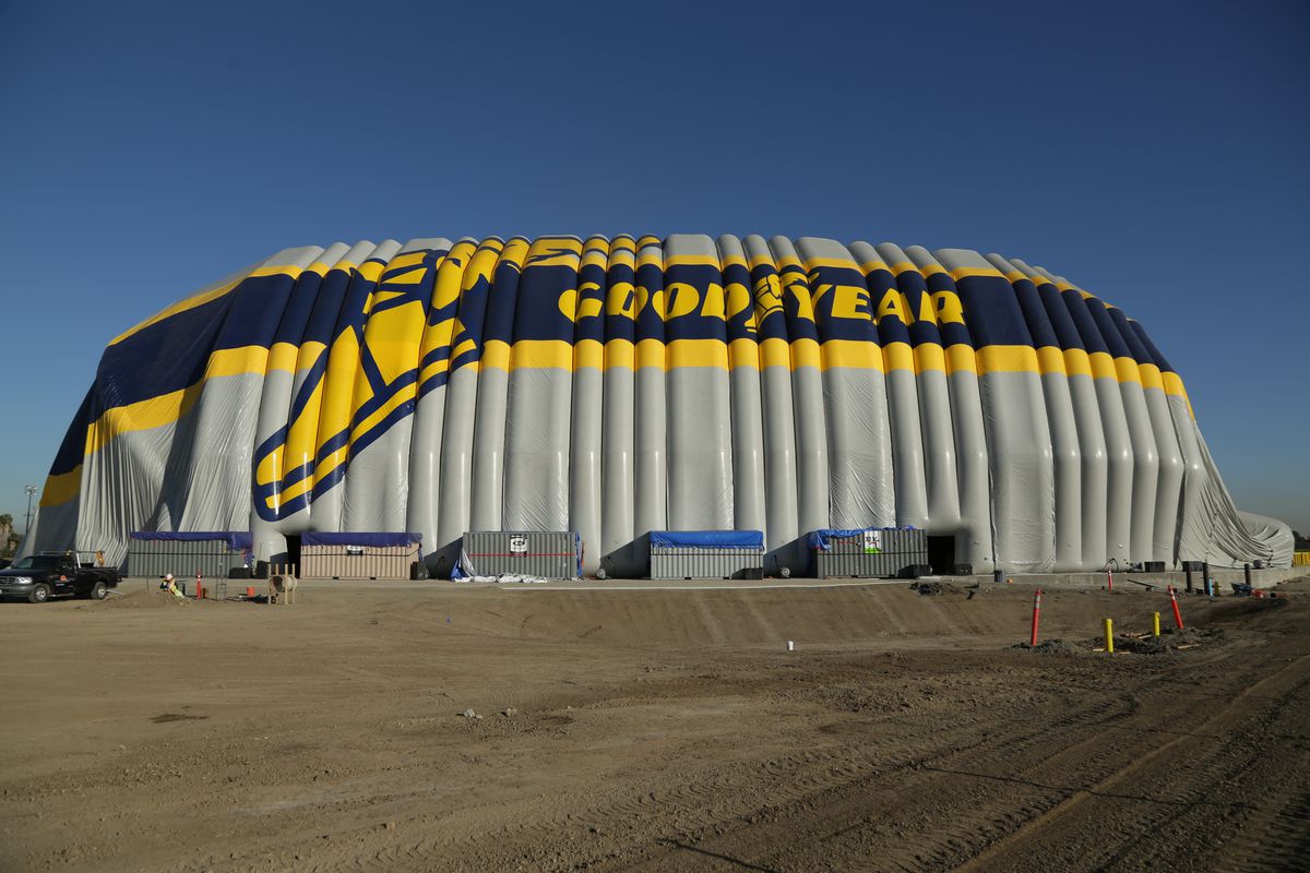 View of new Goodyear hangar