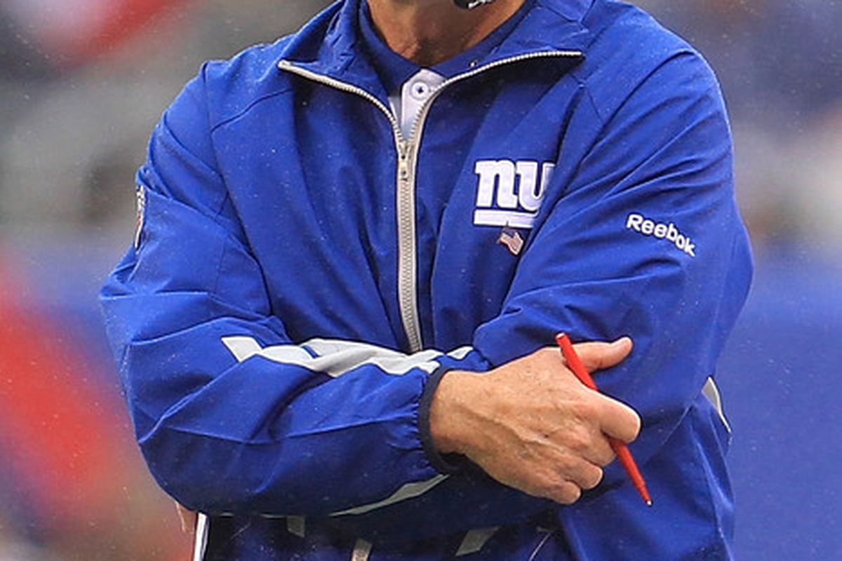 I can't decide if I like seeing Tom Coughlin's WTF!? face more than Mike Smith's angry face. (Photo by Al Bello/Getty Images)(Photo by Chris McGrath/Getty Images)