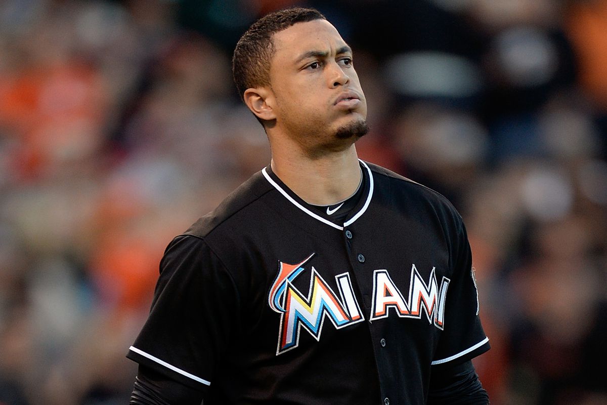 Giancarlo Stanton will apparently be on the Miami Marlins for a while longer.