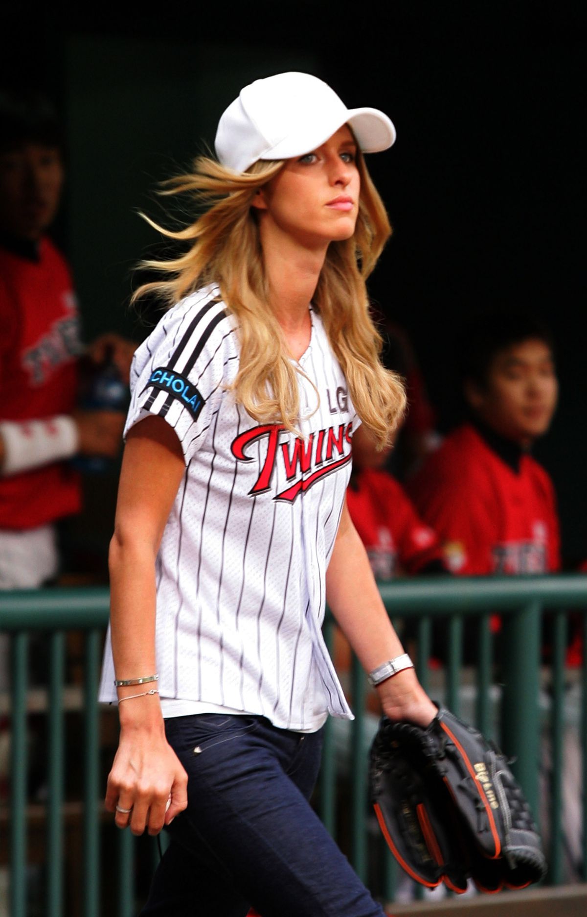 Nicky Hilton Attends LG Twins v KIA Tigers Baseball Game In Seoul
