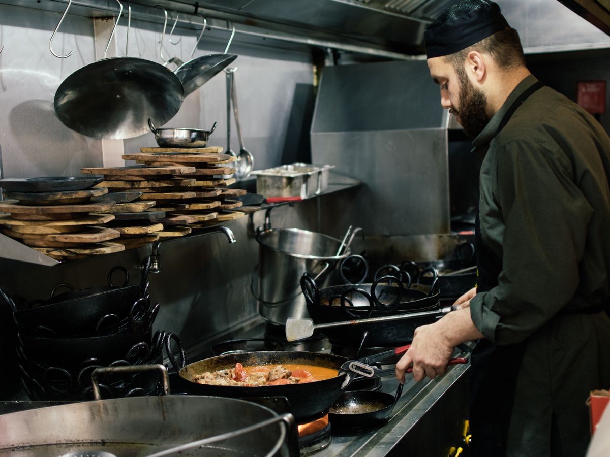 Chef-owner Hamid in the kitchen at Namak Mandi, a Pakistani restaurant in Tooting, south London