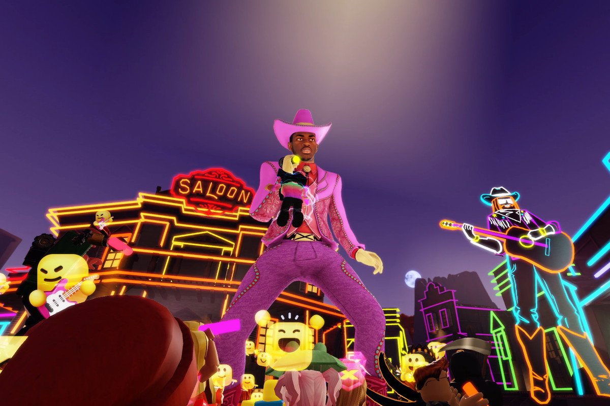 Lil Nas X performing ‘Old Town Road’ inside Roblox