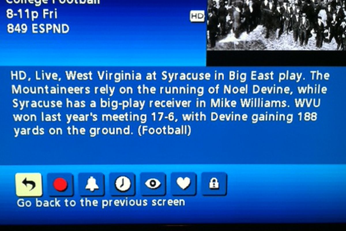 According to Comcast, lat year's game never happened. <em>H/T: <a href="http://twitpic.com/71xudr" target="new">Brian B</a>.</em>