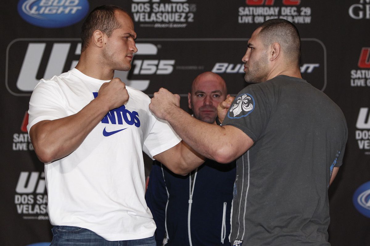 Junior dos Santos and Cain Velasquez will clash in the main event of UFC 155.