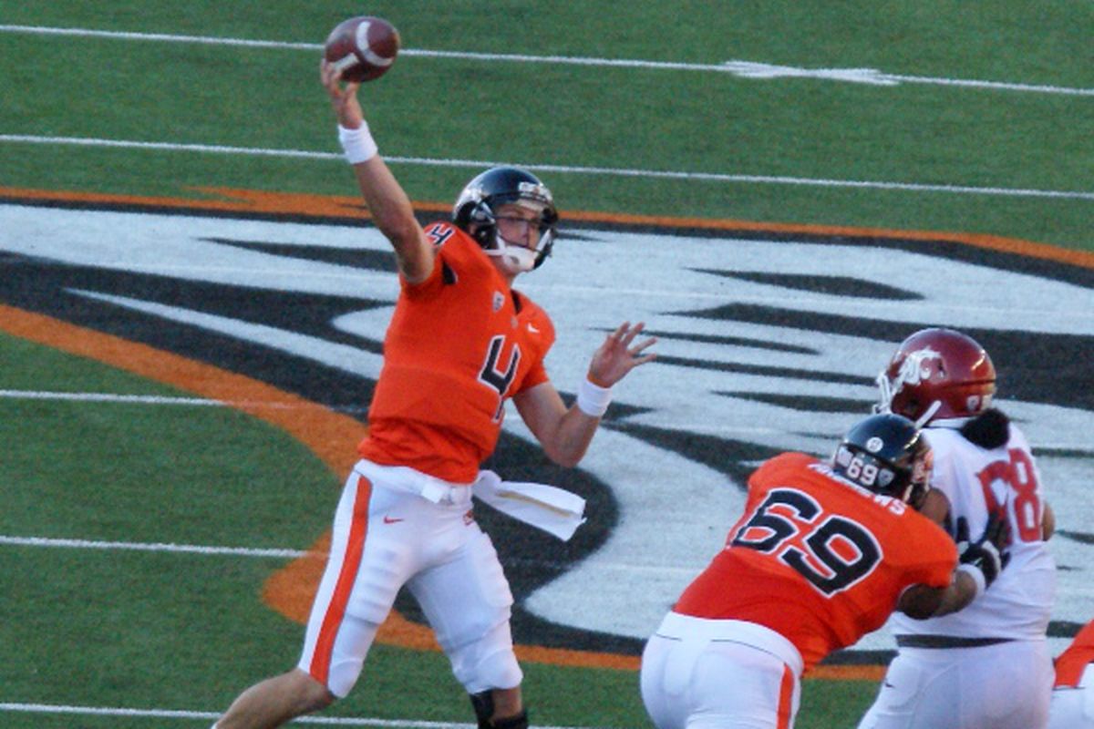 One of the biggest questions about Oregon St. football this spring is whether Sean Mannion's knee is not just healed, but strong again. Initial indications are positive.