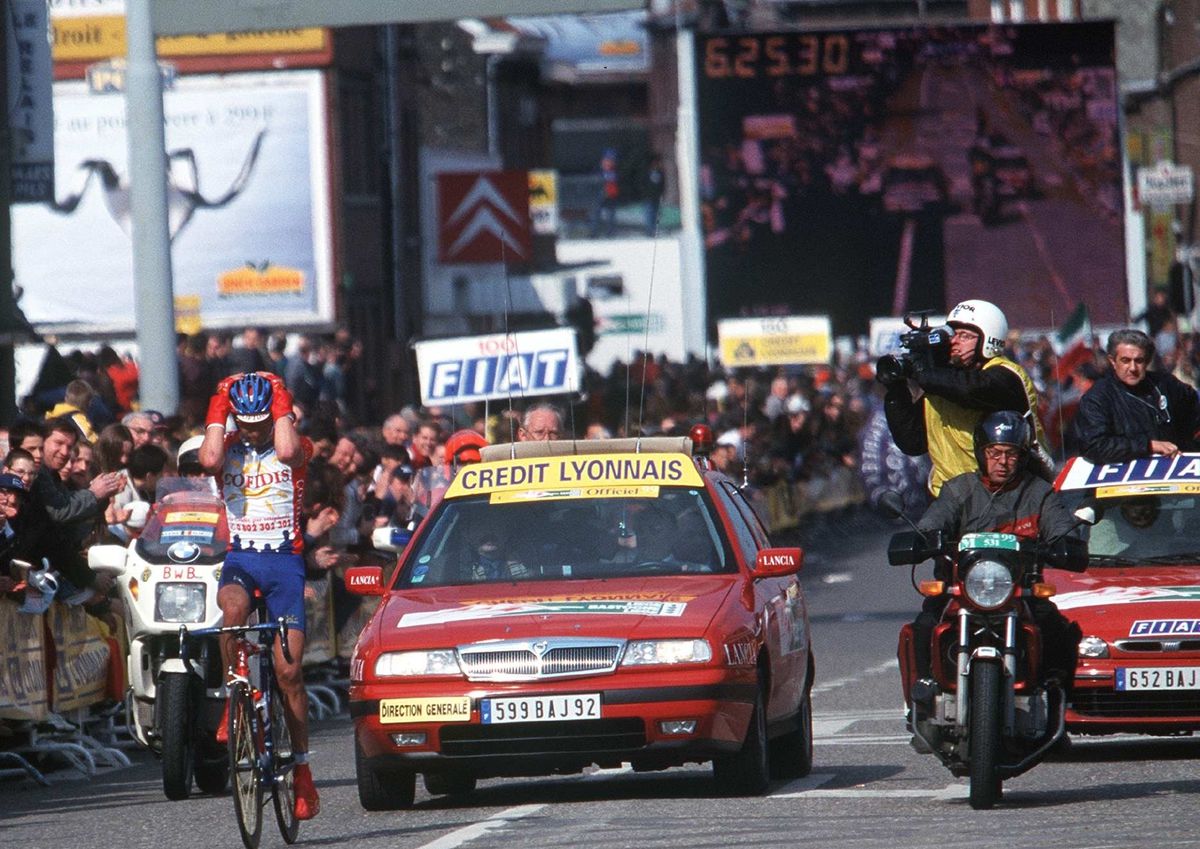 Though he had predicted the result even Vandenbroucke seemed overcome by the realisation of what he had just achieved as he celebrated victory in the 85th edition of Liège-Bastogne-Liège.