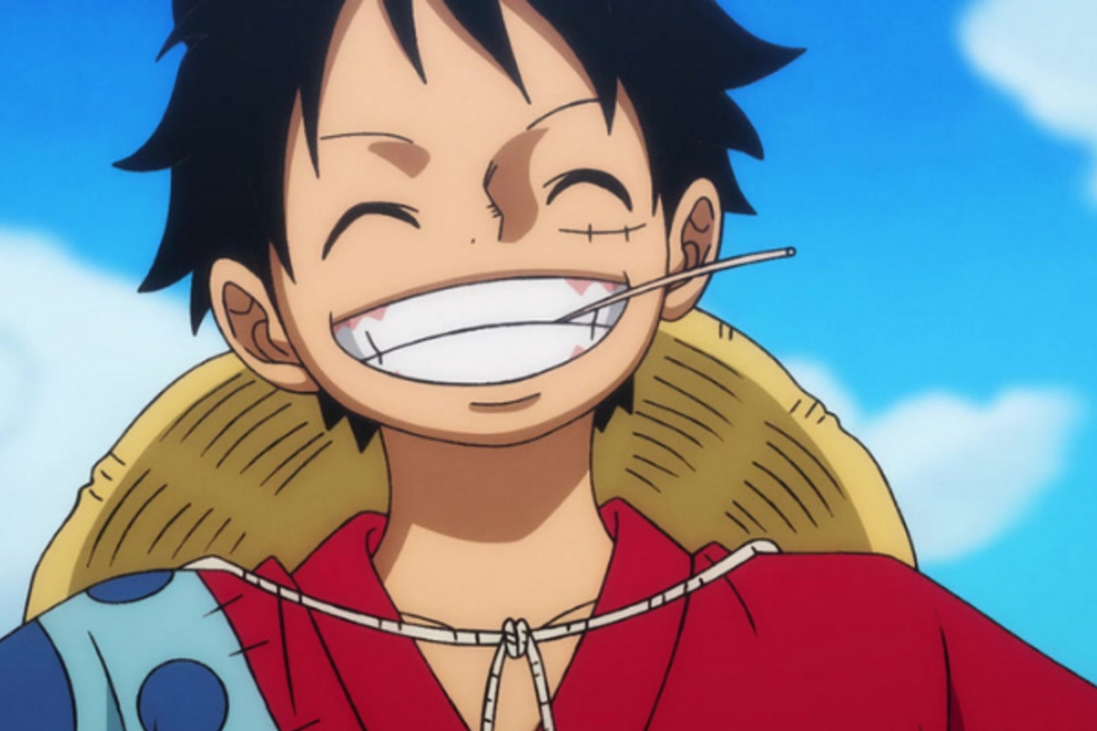 Luffy smiles in One Piece anime