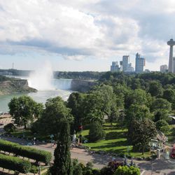 A view of the Canadian Falls taken from the Sheraton on the Falls Hotel.