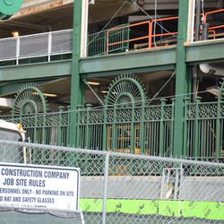 A closer look at the new iron work along the west side of the ballpark -
