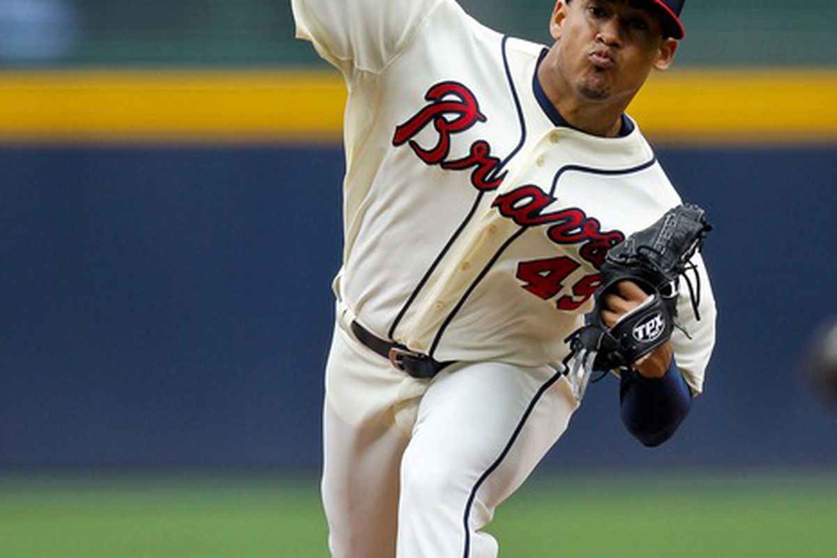 Jair Jurrjens pitched well in his return to AAA, allowing just 1 run over 7 innings.  (Credit: Daniel Shirey-US PRESSWIRE)