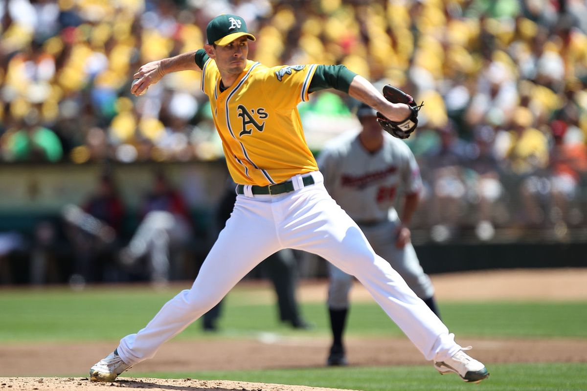 Here's a picture of Brandon McCarthy in the GOLD. ALT. (Photo by Jed Jacobsohn/Getty Images)