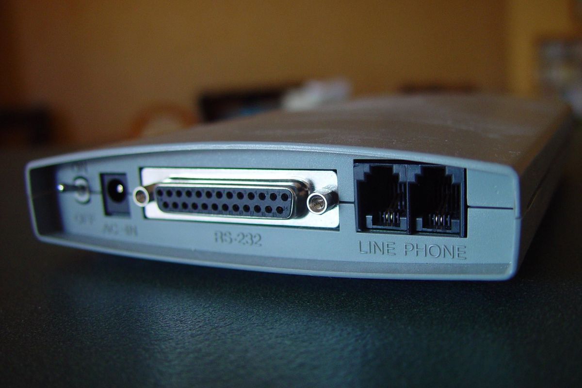 Dial-up modem source Leon Brooks