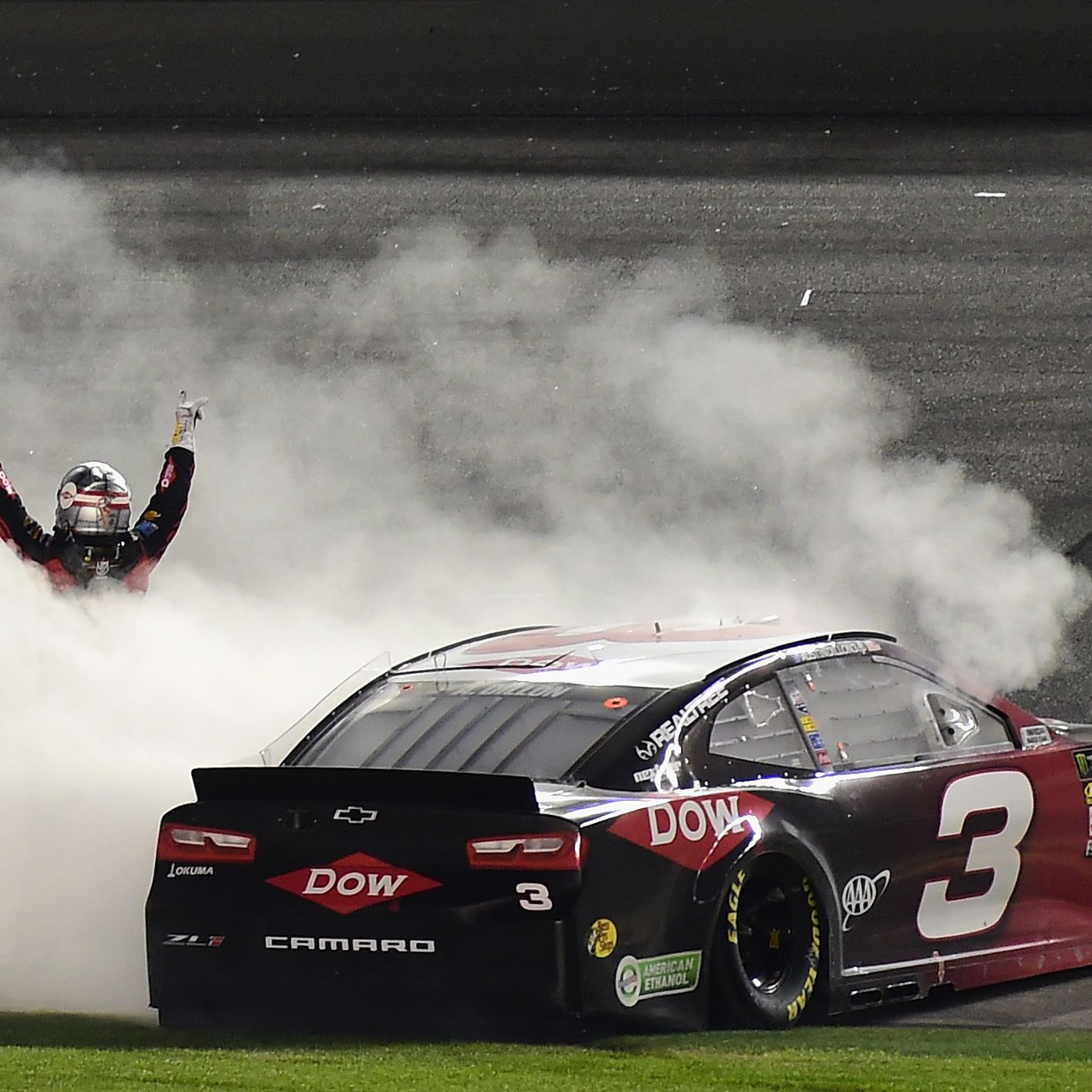The No. 3 car wins the Daytona 500, a victory Dale Earnhardt would